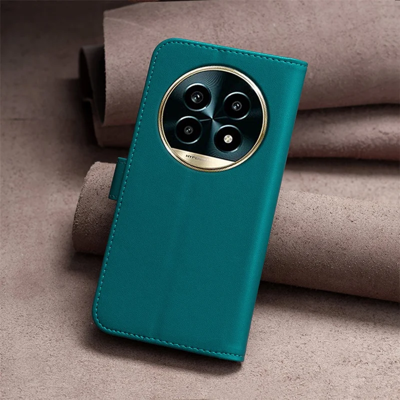 BINFEN COLOR BF17 For Realme 13 Pro 5G (Global) / 13 Pro+ 5G (Global) Case Wallet Folio Flip Leather Cover - Green