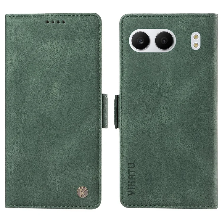 Yikatu Yk-005 Для OnePlus Nord 4 Case pu Кожаный Кожаный Кошель - Зеленый