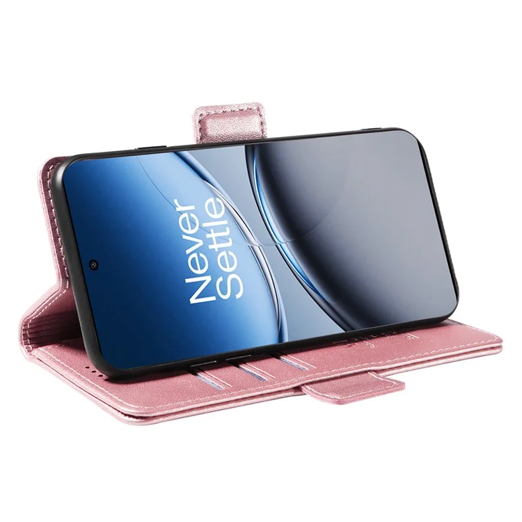 YIKATU YK-003 Para Funda Cartera Soporte de OnePlus Nord 4 Cubierta de Teléfono de Cuero - Oro Rosa