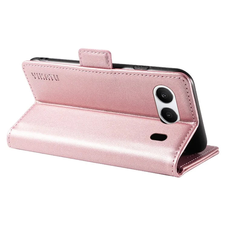 YIKATU YK-003 Para Funda Cartera Soporte de OnePlus Nord 4 Cubierta de Teléfono de Cuero - Oro Rosa