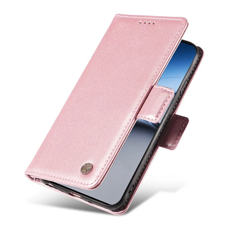 YIKATU YK-003 Para Funda Cartera Soporte de OnePlus Nord 4 Cubierta de Teléfono de Cuero - Oro Rosa