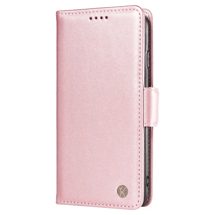 YIKATU YK-003 Para Funda Cartera Soporte de OnePlus Nord 4 Cubierta de Teléfono de Cuero - Oro Rosa