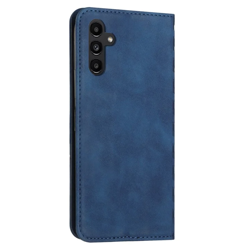 For Samsung Galaxy M35 5G Phone Cover Imprinted PU Leather Wallet Stand Case - Sapphire