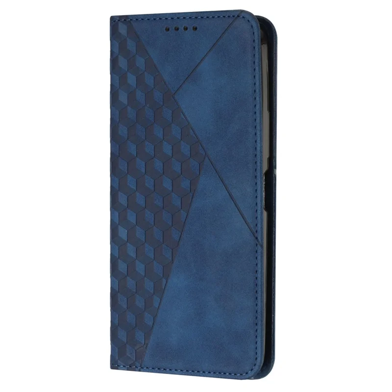 For Samsung Galaxy M35 5G Phone Cover Imprinted PU Leather Wallet Stand Case - Sapphire