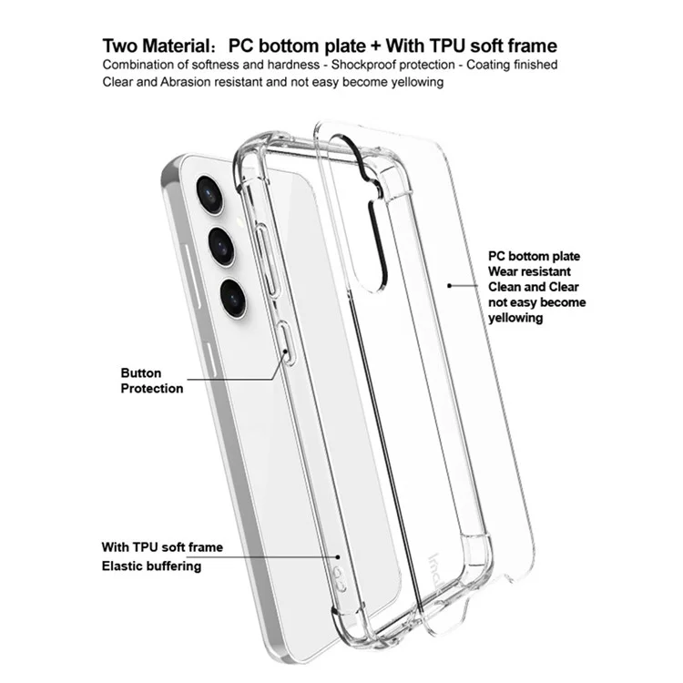 Imak For Samsung Galaxy S23 fe Case PC+TPU Shock -resect