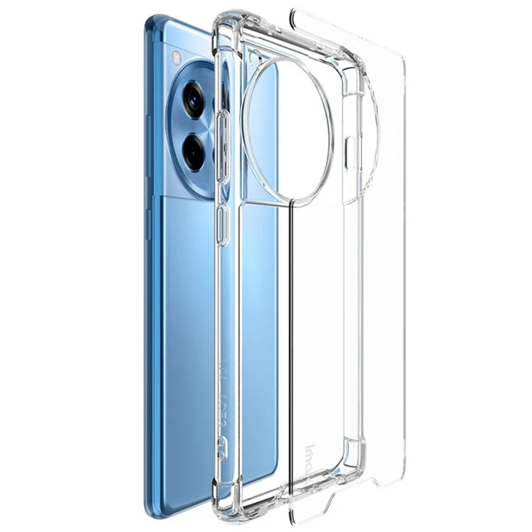 Imak Pour Oneplus Ace 3 5g / 12r 5G Boîtier pc + Tpu Couverture de Téléphone Transparent à L'amortisseur Tpu