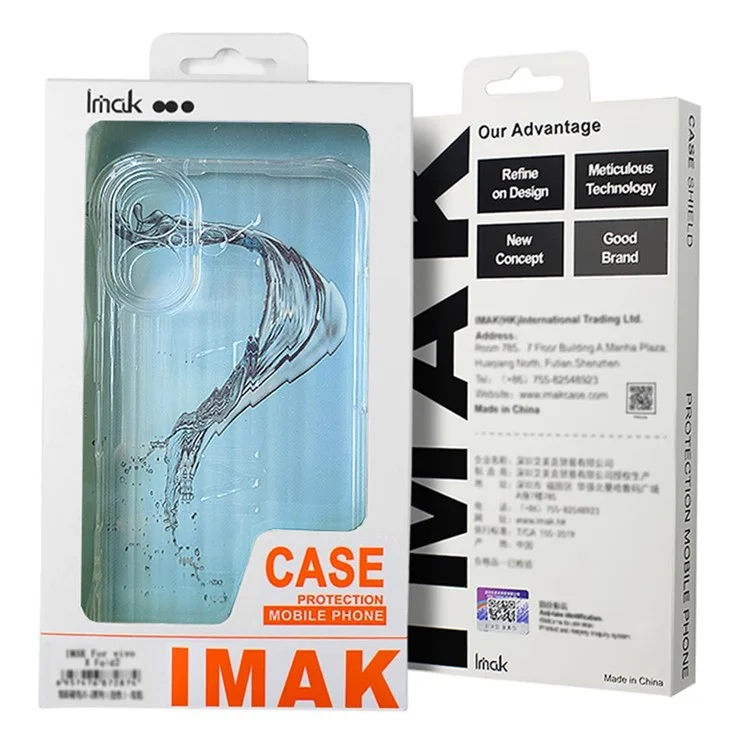 Imak Pour Oneplus Ace 3 5g / 12r 5G Boîtier pc + Tpu Couverture de Téléphone Transparent à L'amortisseur Tpu