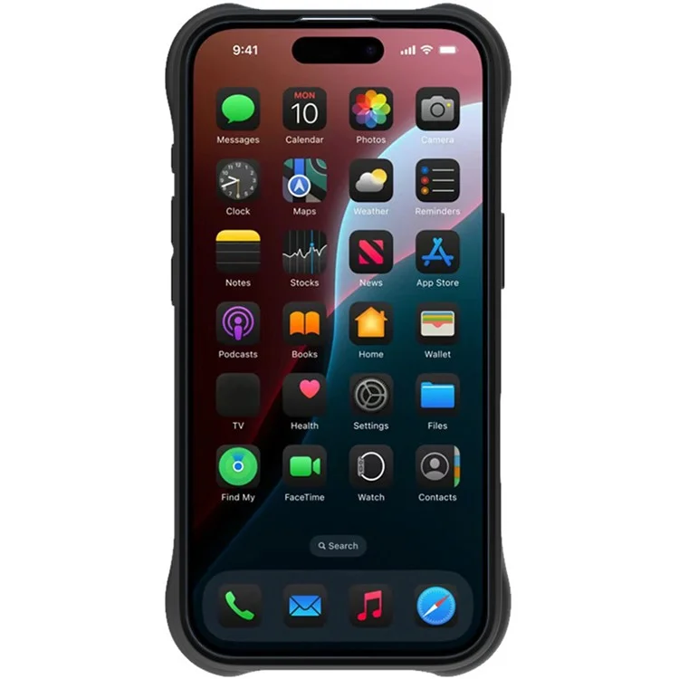 IMAK UC-6 Series for iPhone 16 Case Water Drop Texture Anti-Skid Matte TPU Cover - Matte Black