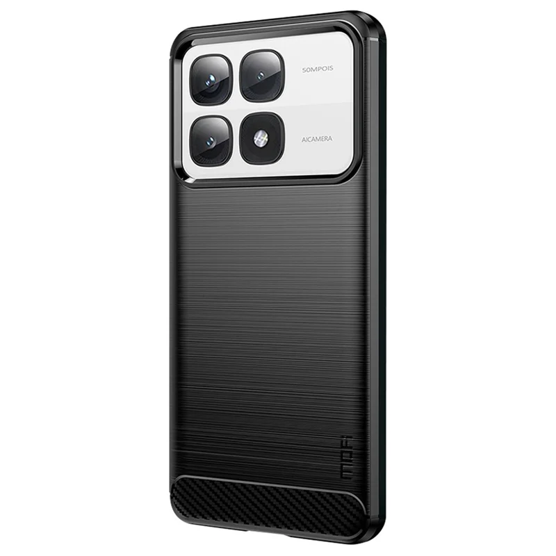 MOFI JK TPU Series-1 For Xiaomi Redmi K70 Ultra Case Carbon Fiber Texture TPU Soft Phone Cover - Black