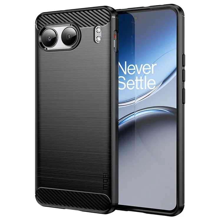 MOFI JK TPU Series-1 Per OnePlus Nord 4 Case Carbon Fiber Texture TPU Soft Phone Cover - Black