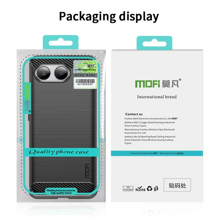 MOFI JK TPU Series-1 Per OnePlus Nord 4 Case Carbon Fiber Texture TPU Soft Phone Cover - Black