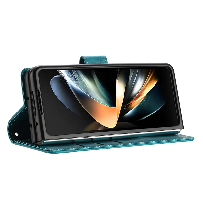 For Samsung Galaxy Z Fold6 5G Case Stand Wallet Folio PU Leather Phone Cover - Green