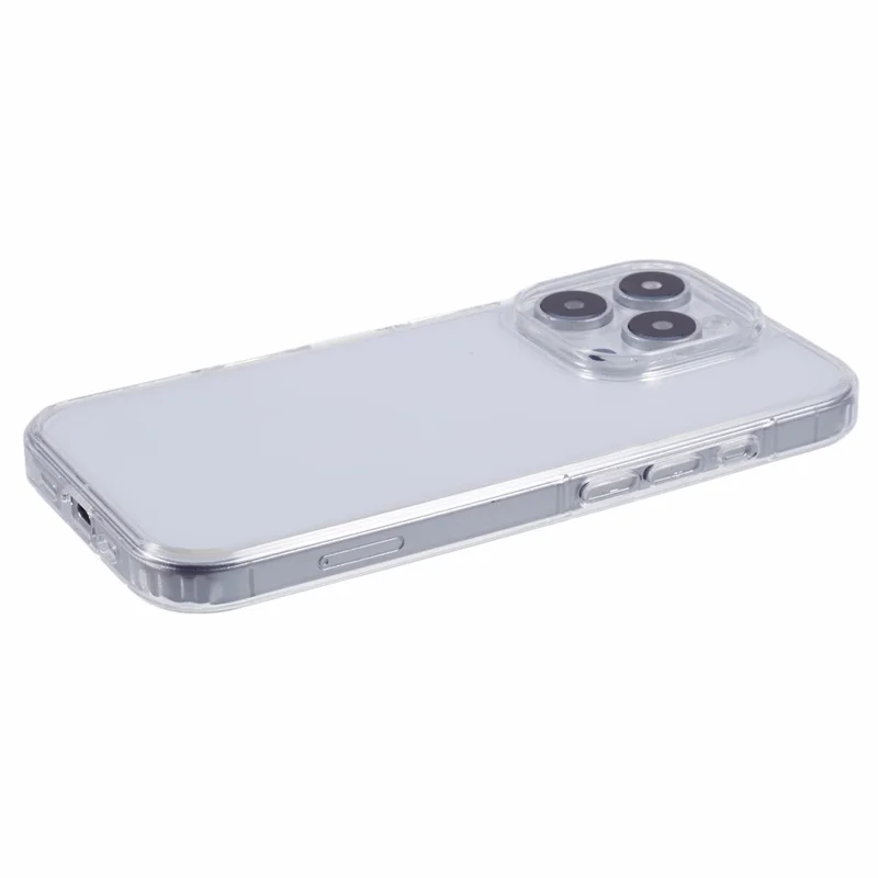 X-LEVEL For iPhone 16 Pro Max Case Acrylic+Silicone Anti-Scratch Clear Back Phone Cover - Transparent