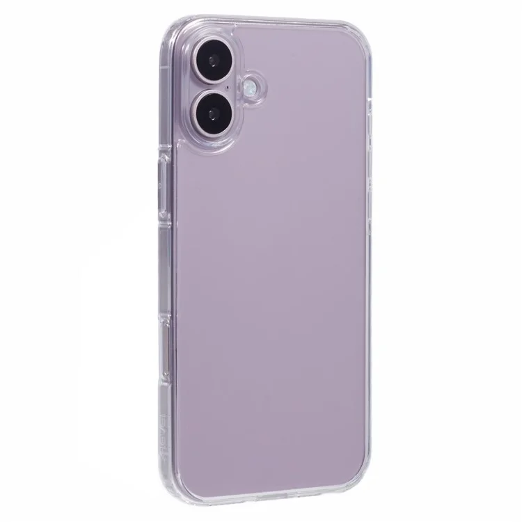 Leveau x Pour L'iphone 16 Case Acrylique + Silicone Anti-rayon Couverture de Téléphone Arrière - Transparent