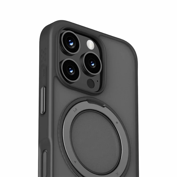 MOMAX MRAP24 Para Iphone 16 Casa Magnética TPU+PC Anel Topa de Tolo de Kickstand - Preto
