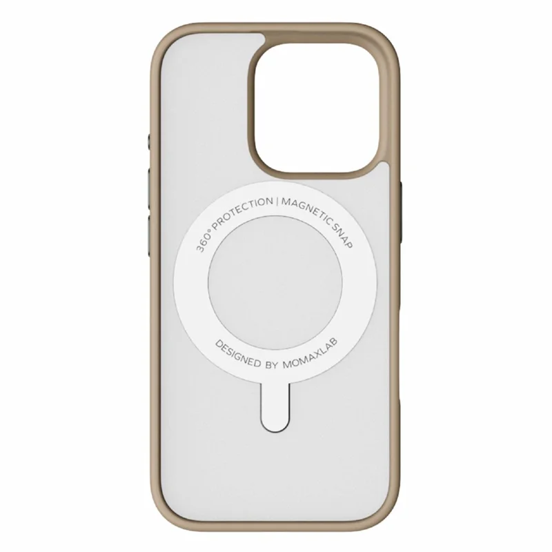 MOMAX MRAP24 For iPhone 16 Pro Magnetic Case TPU+PC Ring Kickstand Phone Cover - Gold