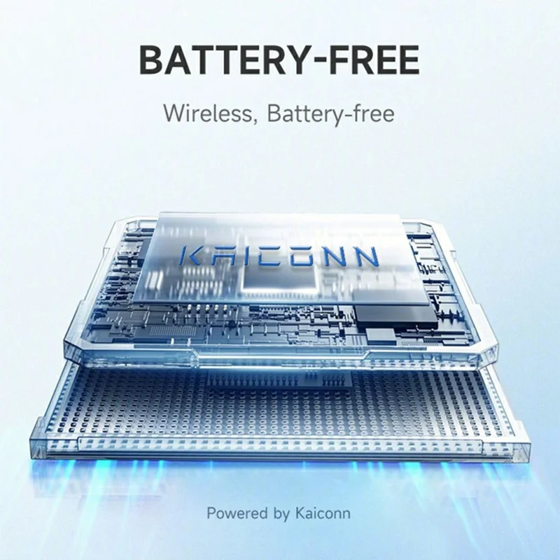 Four Color Display E Ink Card Holder PC+TPU NFC Projection Magnetic E Ink Card Bag Wallet - Brown