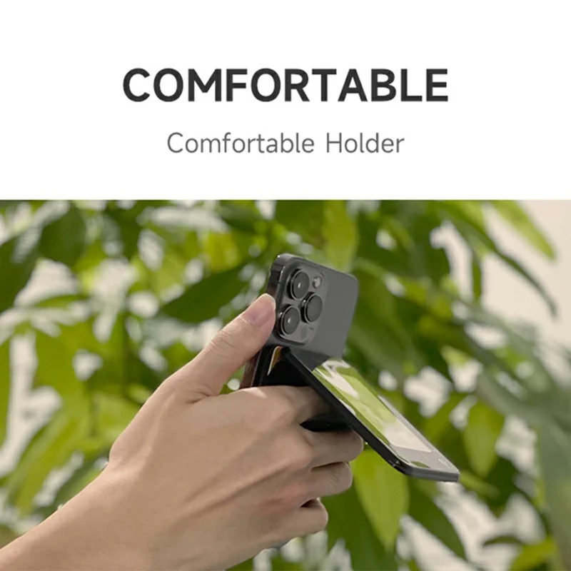 Four Color Display E Ink Card Holder PC+TPU NFC Projection Magnetic E Ink Card Bag Wallet - Brown