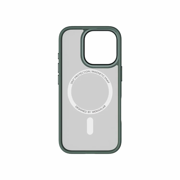 MOMAX CPAP24 For iPhone 16 Pro Case Compatible with MagSafe TPU+PC Matte Phone Cover - Green
