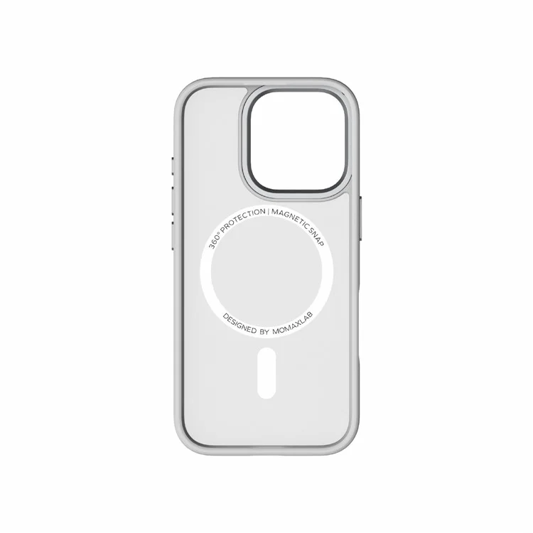 MOMAX CPAP24 Hülle für iPhone 16 Pro Max kompatibel mit MagSafe TPU+PC matter Telefonhülle - Hellgrau