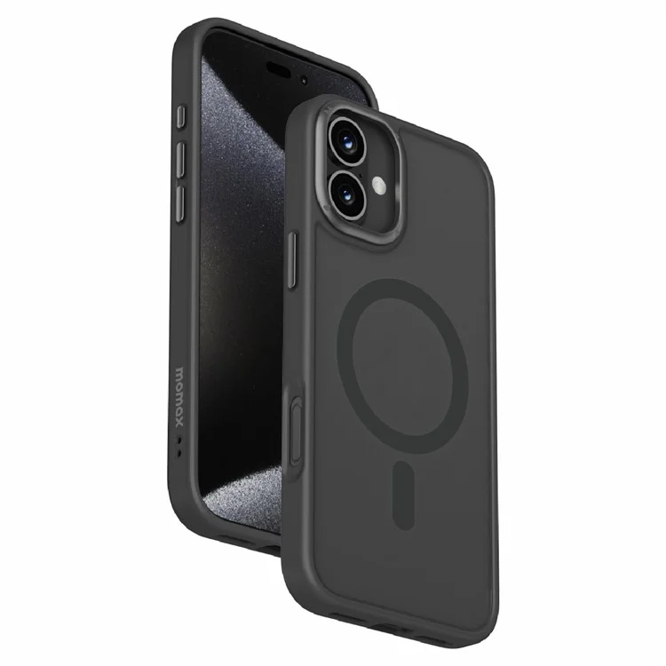 MOMAX CPAP24 For iPhone 16 Plus Case Compatible with MagSafe TPU+PC Matte Phone Cover - Black