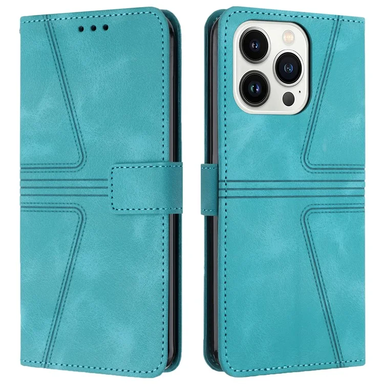 Для Iphone 16 Pro Case Triangle Imprindted Anti-scarch Phone Cover Covere - Зеленый