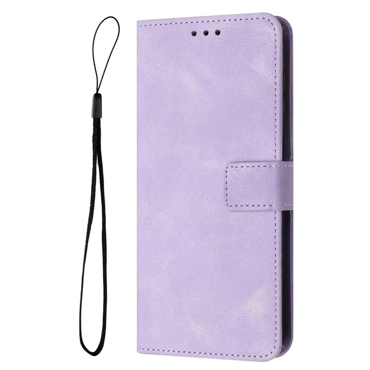 Para iPhone 16 Plus Leather Case Solid Color Wallet Protective Phone Cover - Roxo