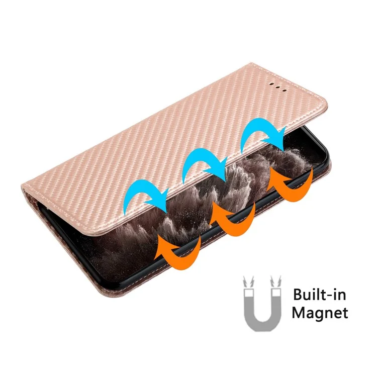 Para Iphone 16 Pro Max Case Flip Telep Cover Stand Fuerte Magnetic Cierre Magnetic - Oro Rosa