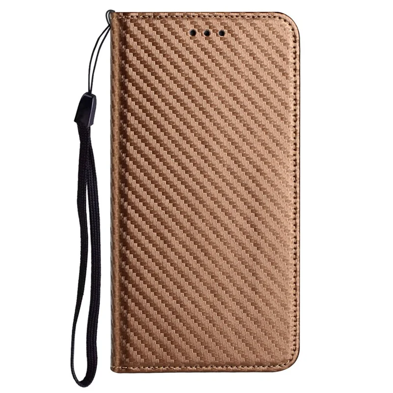 For iPhone 16 Pro Max Case Leather Flip Phone Cover Stand Strong Magnetic Closure - Brown