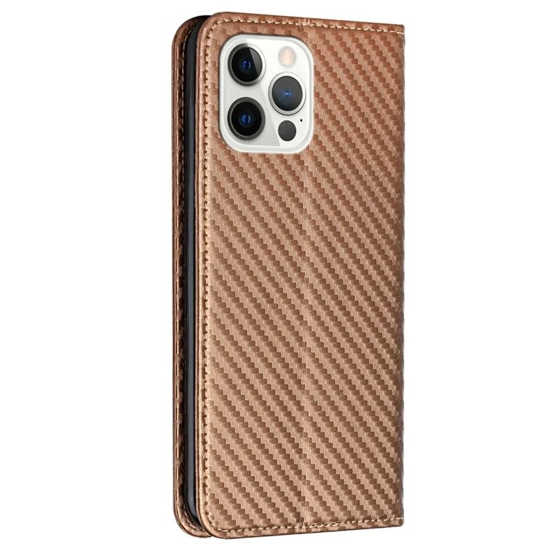 For iPhone 16 Pro Max Case Leather Flip Phone Cover Stand Strong Magnetic Closure - Brown