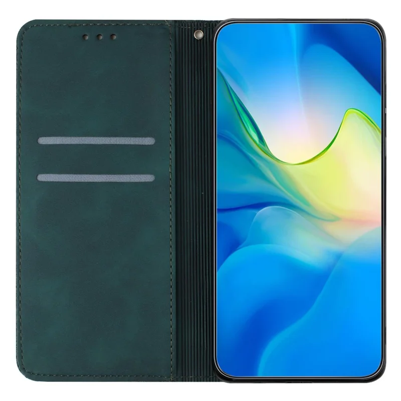 Voor iPhone 16 Hoesje met Gedrukte Bloem Portemonnee Stand Lederen Telefoonhoes - Blauw