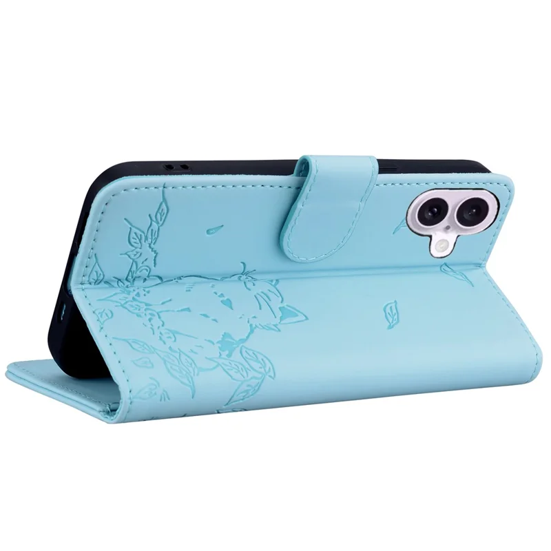 Для Iphone 16 Plus Case Wallet Patter - Небо Синий