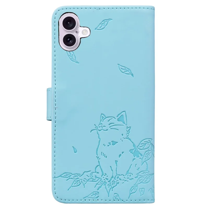 Для Iphone 16 Plus Case Wallet Patter - Небо Синий