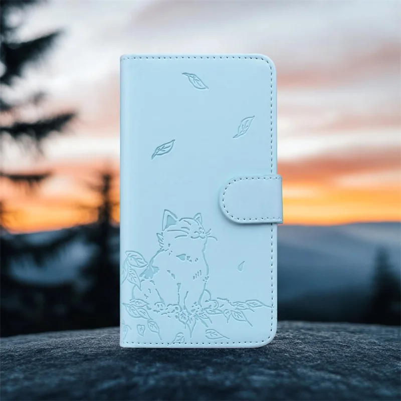 Для Iphone 16 Plus Case Wallet Patter - Небо Синий