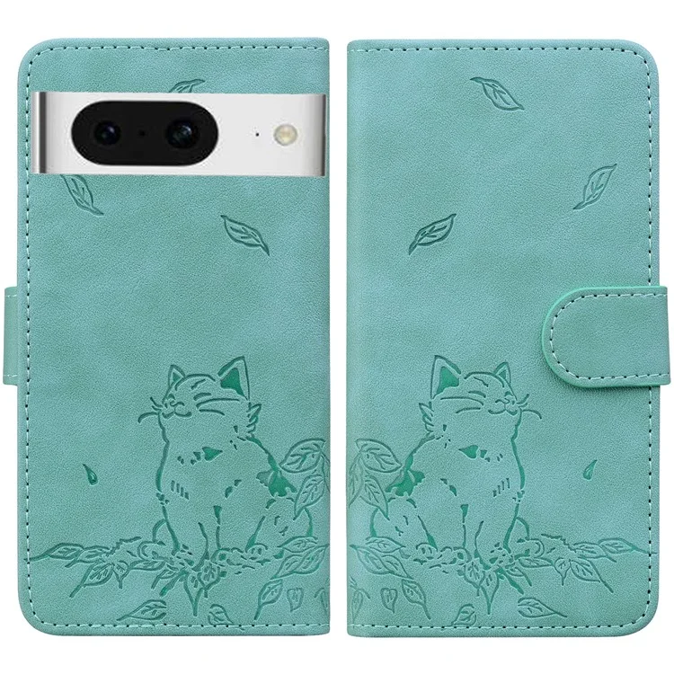 Для Google Pixel 8 Case Wallet Patter - Зеленый