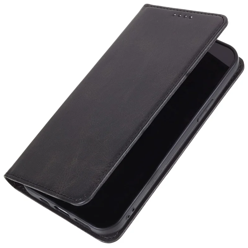 For Motorola S50 Neo 5G / Moto G85 5G Case Strong Magnetic PU Leather Phone Cover Calf Texture - Black