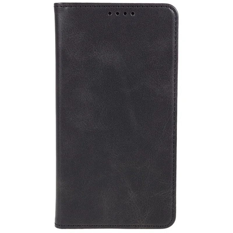 For Motorola S50 Neo 5G / Moto G85 5G Case Strong Magnetic PU Leather Phone Cover Calf Texture - Black