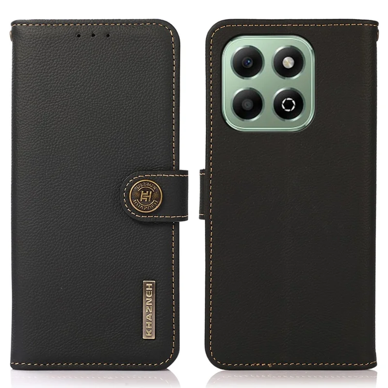 Khazneh For Honor X6b 4G Case Genuine Cow Leather Cartlet Top Tone - Preto