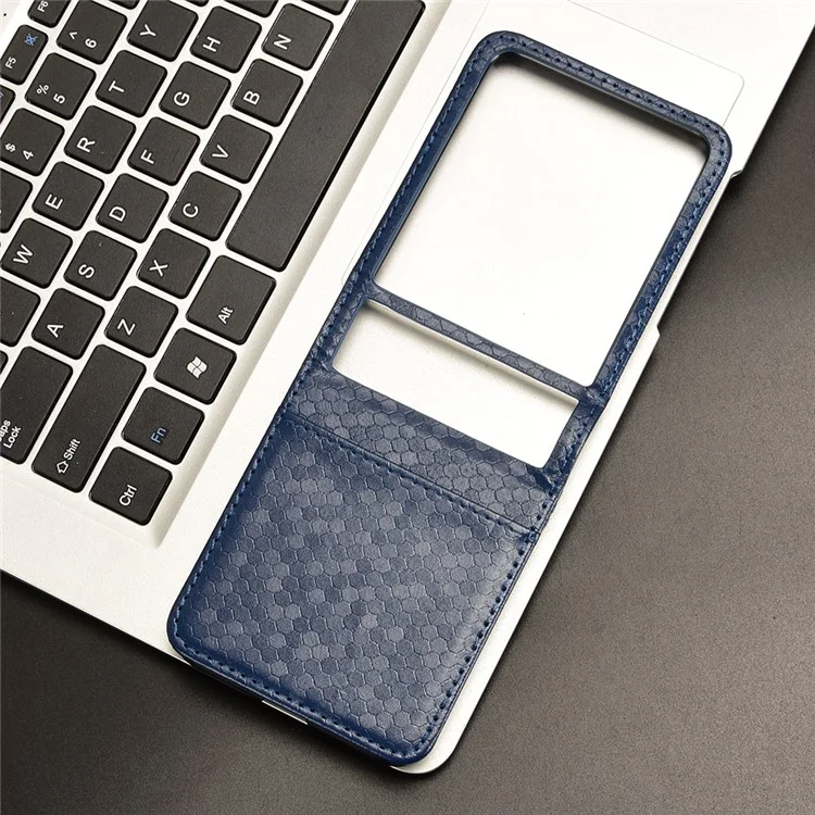 Pour Motorola Razr 50 Étui de Téléphone Ultra 5G Avec Porte-carte Poteur Imprested Porter Téléphone Couverture - Bleu Foncé