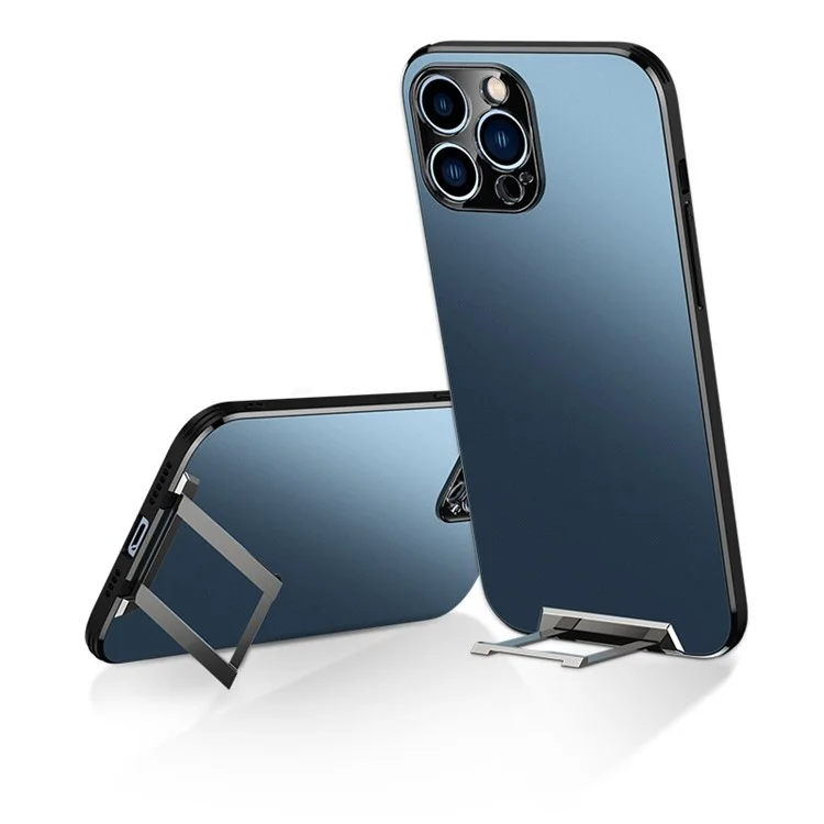 Shockproof Case for iPhone 14 Plus Ultra Slim Phone Case Anti-Drop TPU Acrylic Hard PC Phone Protector with Kickstand - Blue