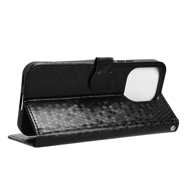 Para Honra X60i 5g Carteira de Casca de Ponto de Ponta de Papel de Couro PU PU - Preto