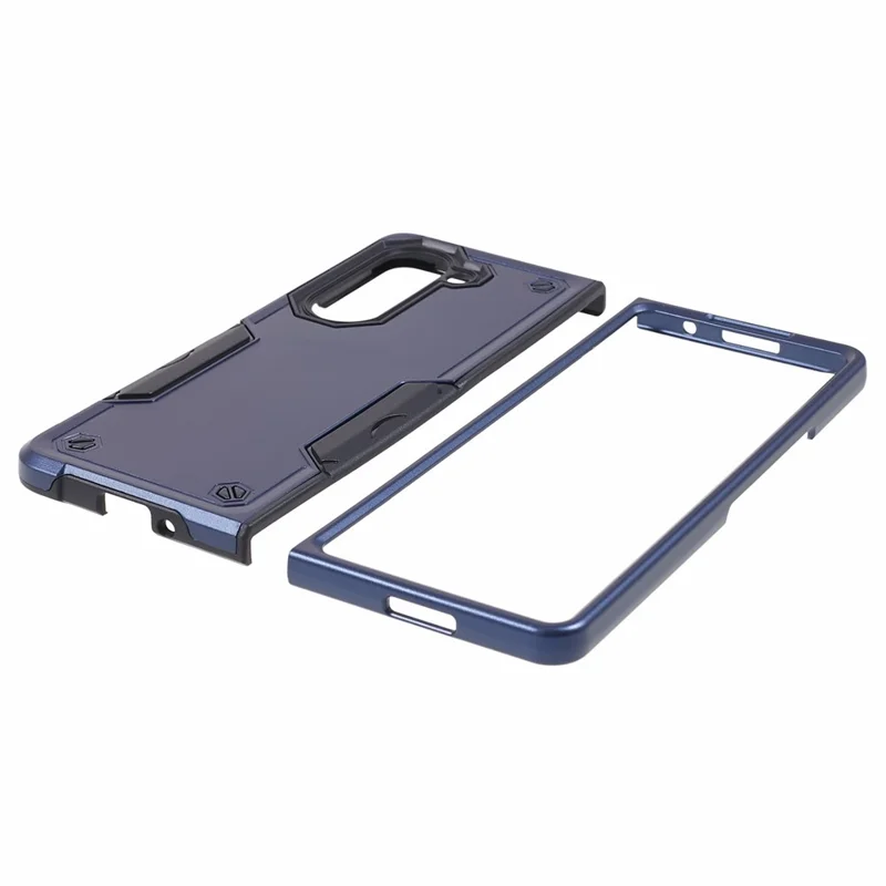 For Samsung Galaxy Z Fold6 5G Case Hybrid Drop Protection PC+TPU Phone Cover - Blue