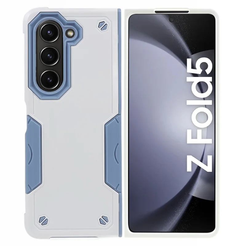 Pour Samsung Galaxy Z Fold6 5G Case Hybrid Drop Protection pc + Tpu Téléphone - Blanc