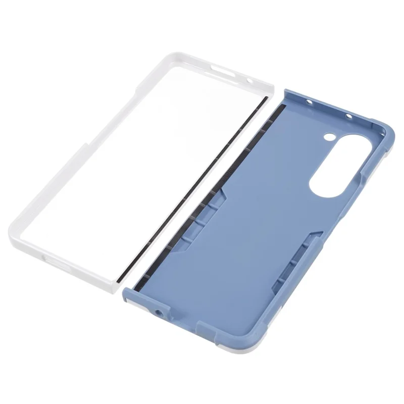Pour Samsung Galaxy Z Fold6 5G Case Hybrid Drop Protection pc + Tpu Téléphone - Blanc