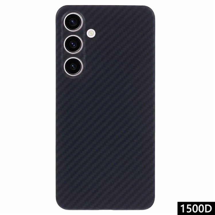 Para Samsung Galaxy S24 FE Case 1500D Textura Grosseira Aramid Fiber Phone Cover Corte Preciso - Preto