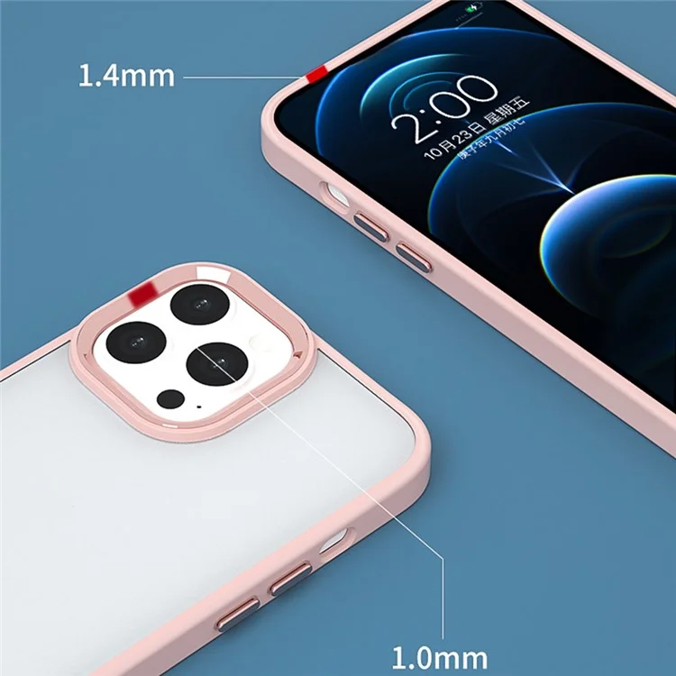 Para Iphone 16 Pro Clare Phone Case PC+Silicone Shock -probar Tapa Posterior - Azul