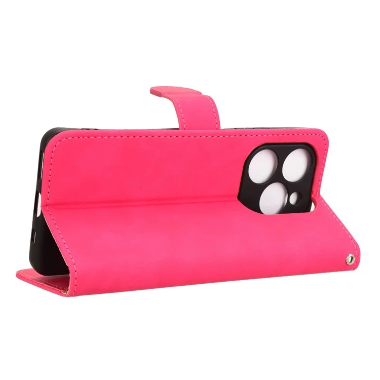 For TECNO Spark 20 Pro 5G Leather Case Skin-Feel Anti-Drop Wallet Flip Phone Cover - Rose