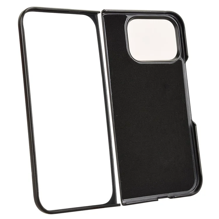 Para Google Pixel 9 Pro Fold 5G Case de Fibra de Carbono Textura Pu+pc Telephip Cover - Negro