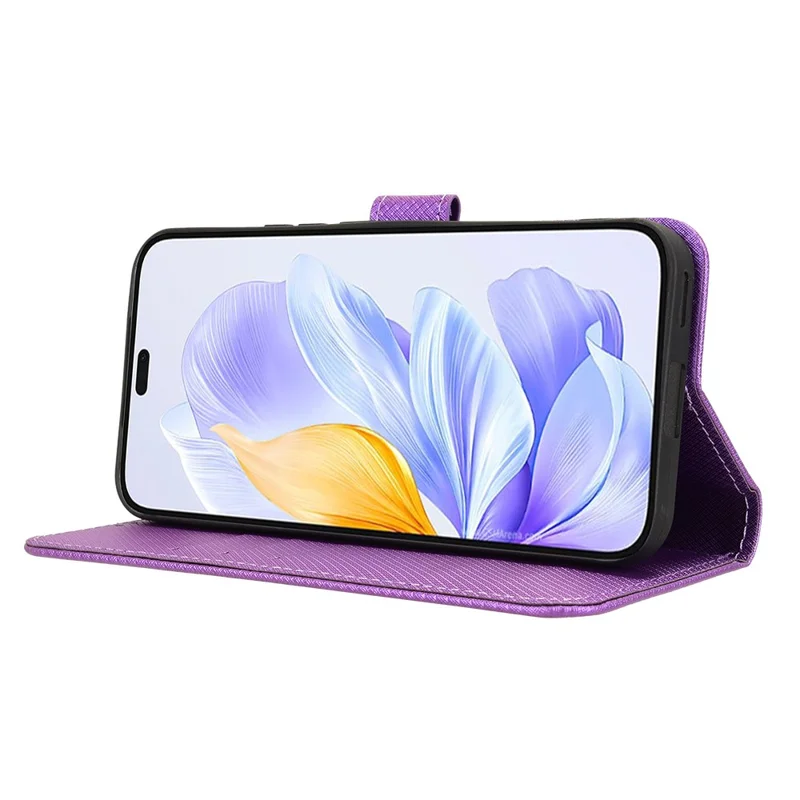 Per Onore X60i 5g Case PU Leather Diamond Texture Wallet Cover Del Telefono - Viola