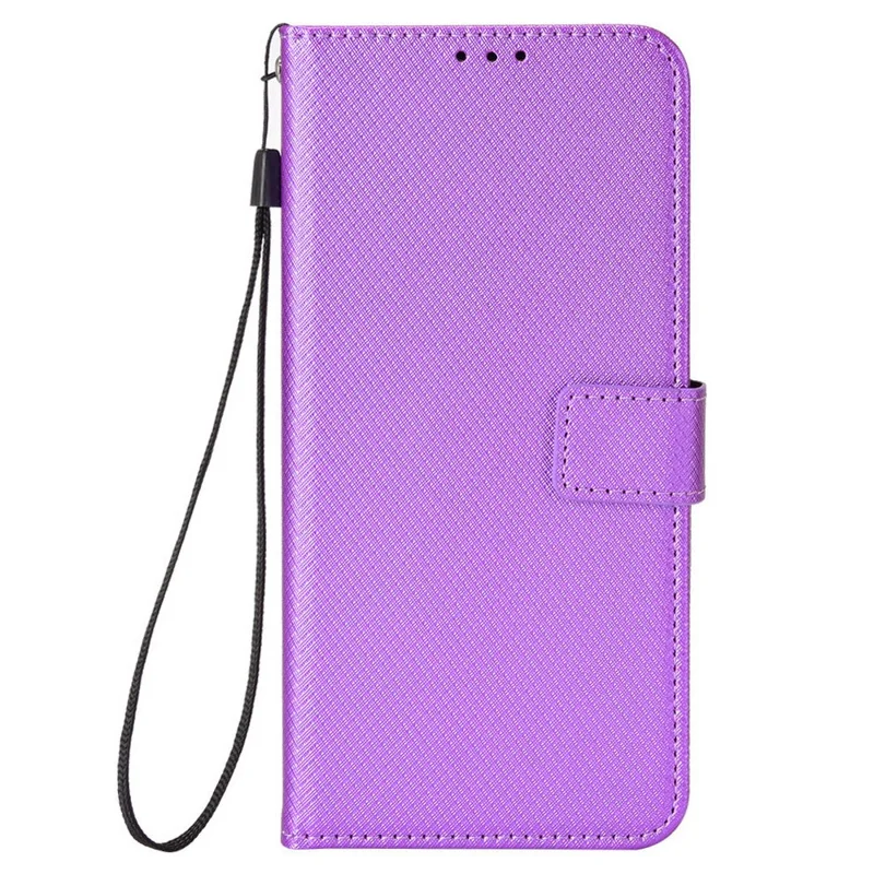Per Onore X60i 5g Case PU Leather Diamond Texture Wallet Cover Del Telefono - Viola